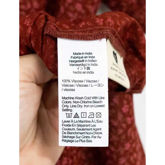 Madewell Sweetheart Puff Sleeve Midi Dress in Carmine Floral - Picture 12 of 14